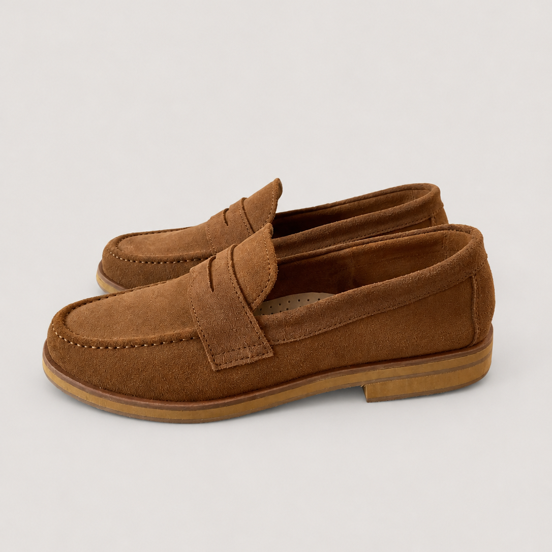 MOCASINES MARA DE CUERO CAFÉ