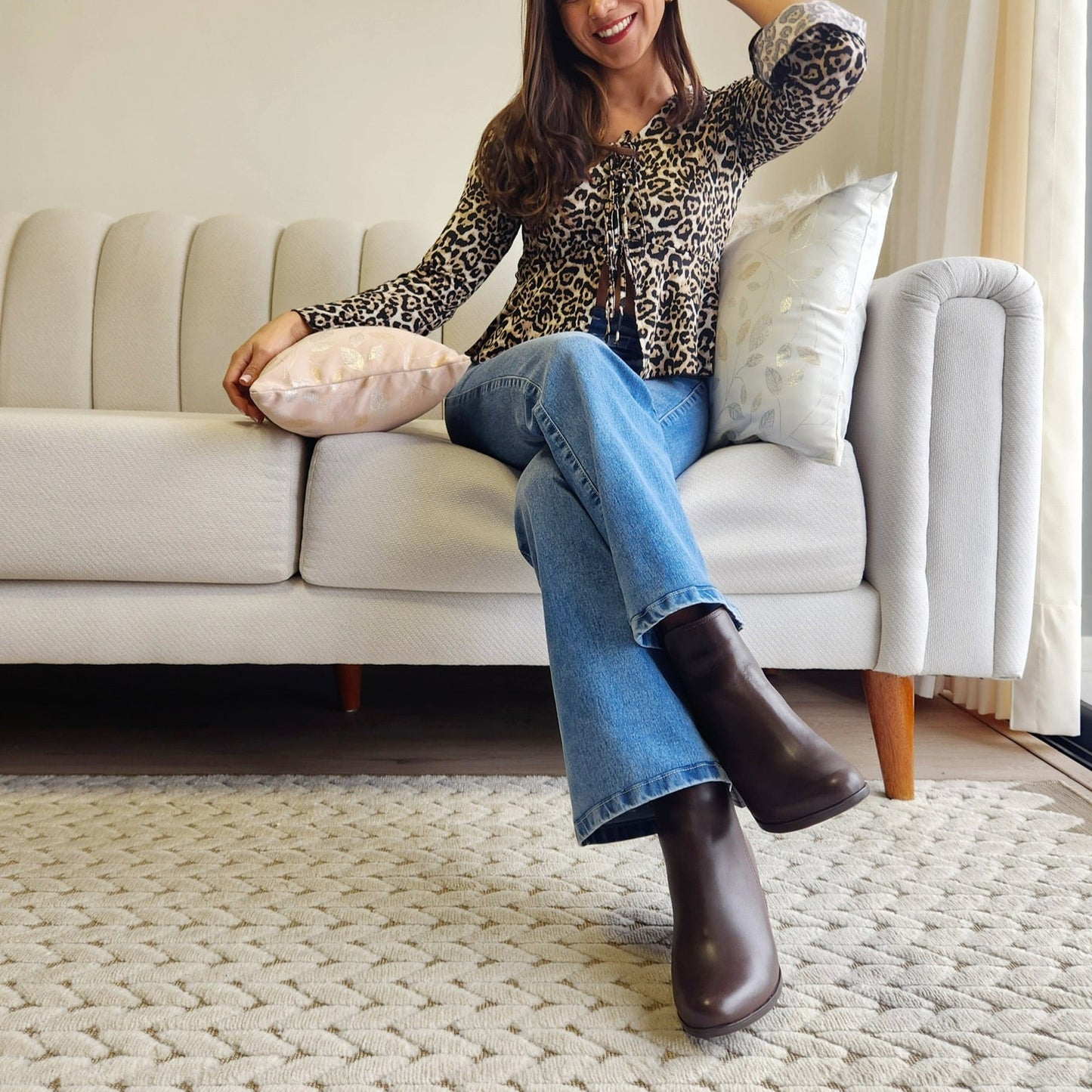 Botines Ethérea en cuero - marrón