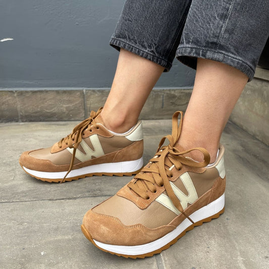 Zapatillas Zambia en cuero - Camel