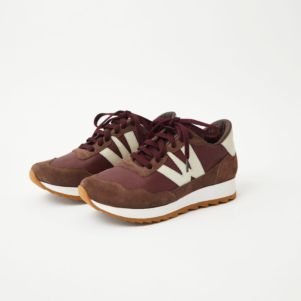 Zapatillas Zambia en cuero - Burgundy