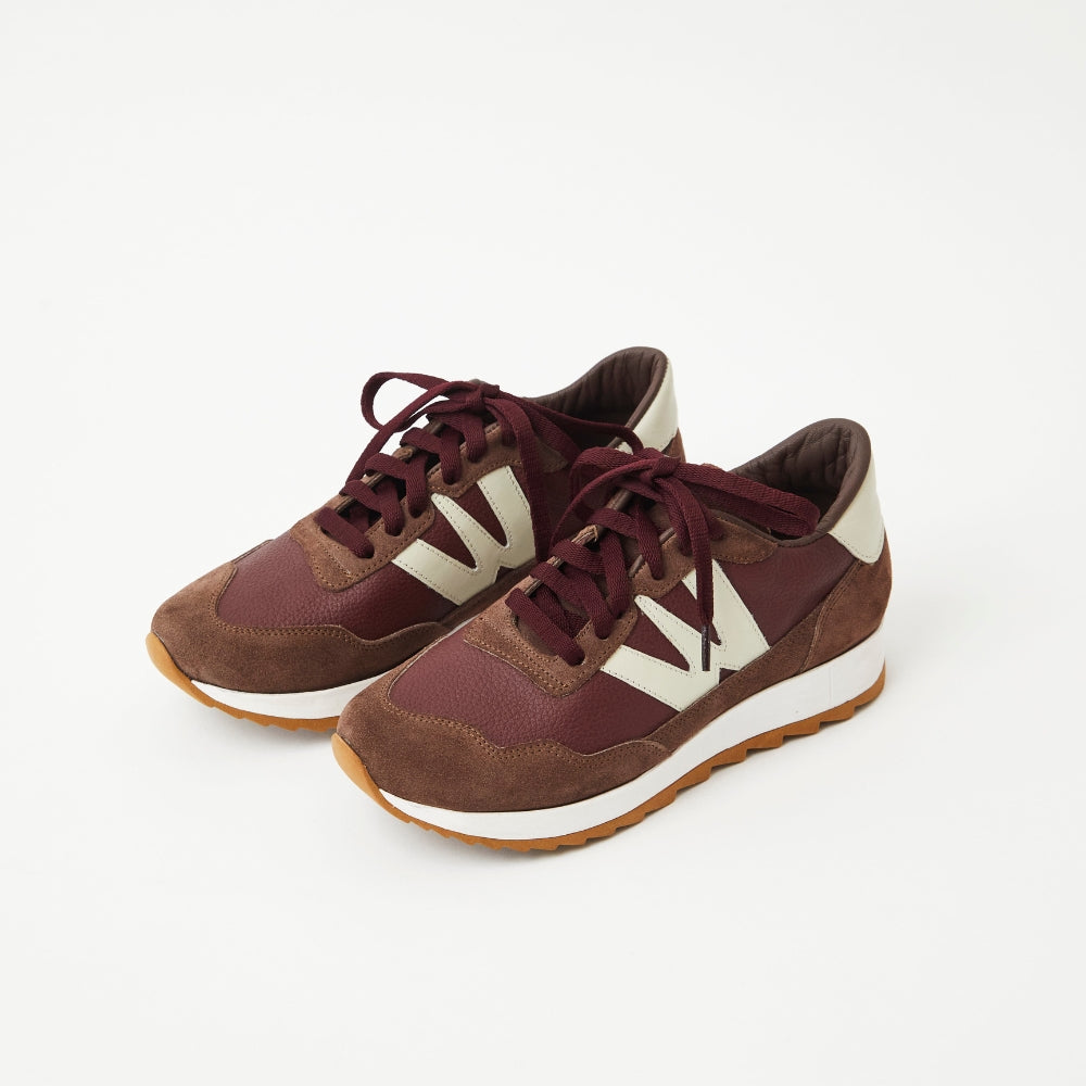 Zapatillas Zambia en cuero - Burgundy