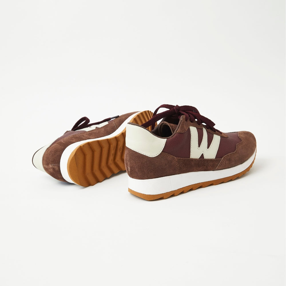 Zapatillas Zambia en cuero - Burgundy