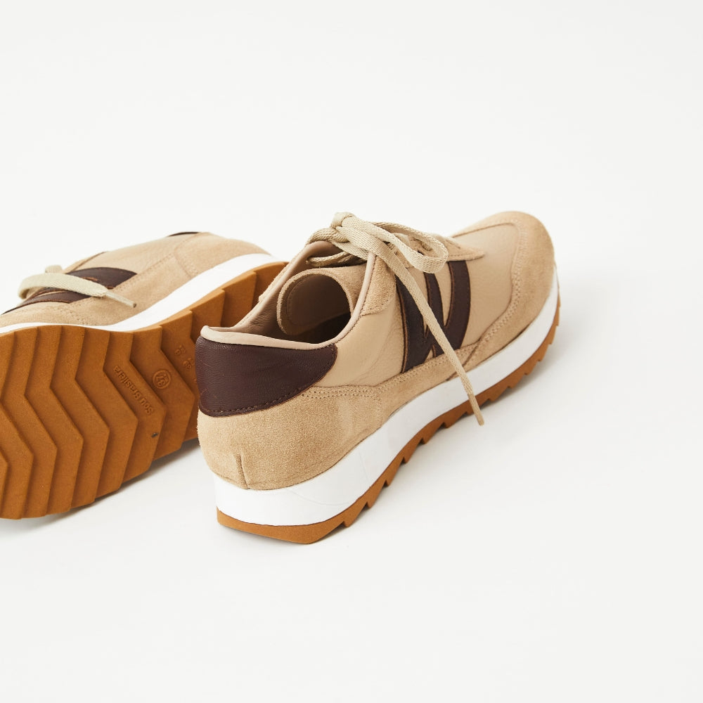 Zapatillas Zambia en cuero - Beige