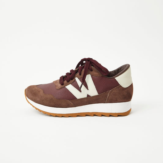 Zapatillas Zambia en cuero - Burgundy