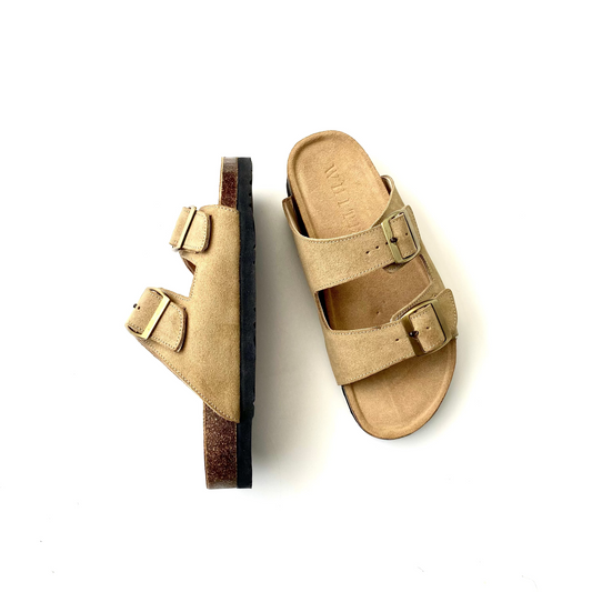 Sandalias Honey en cuero - olive green