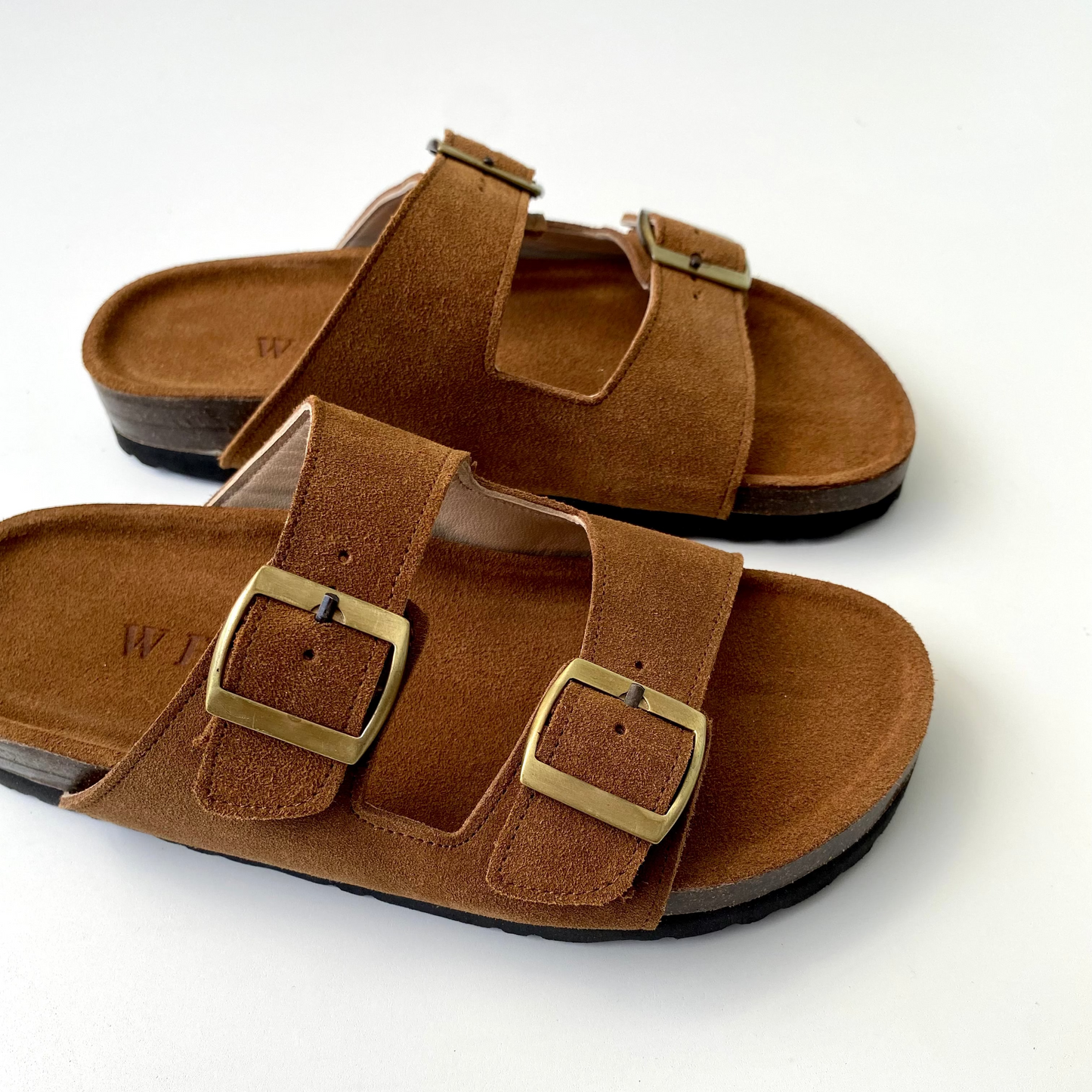 Sandalias Honey en cuero - café