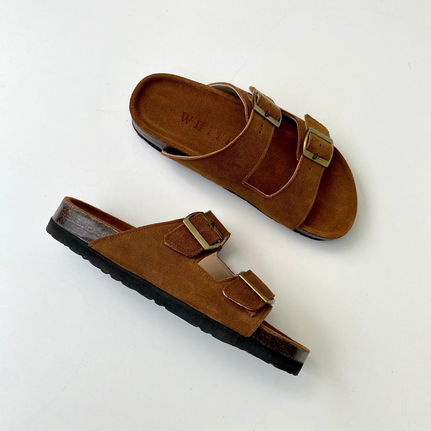 Sandalias Honey en cuero - café