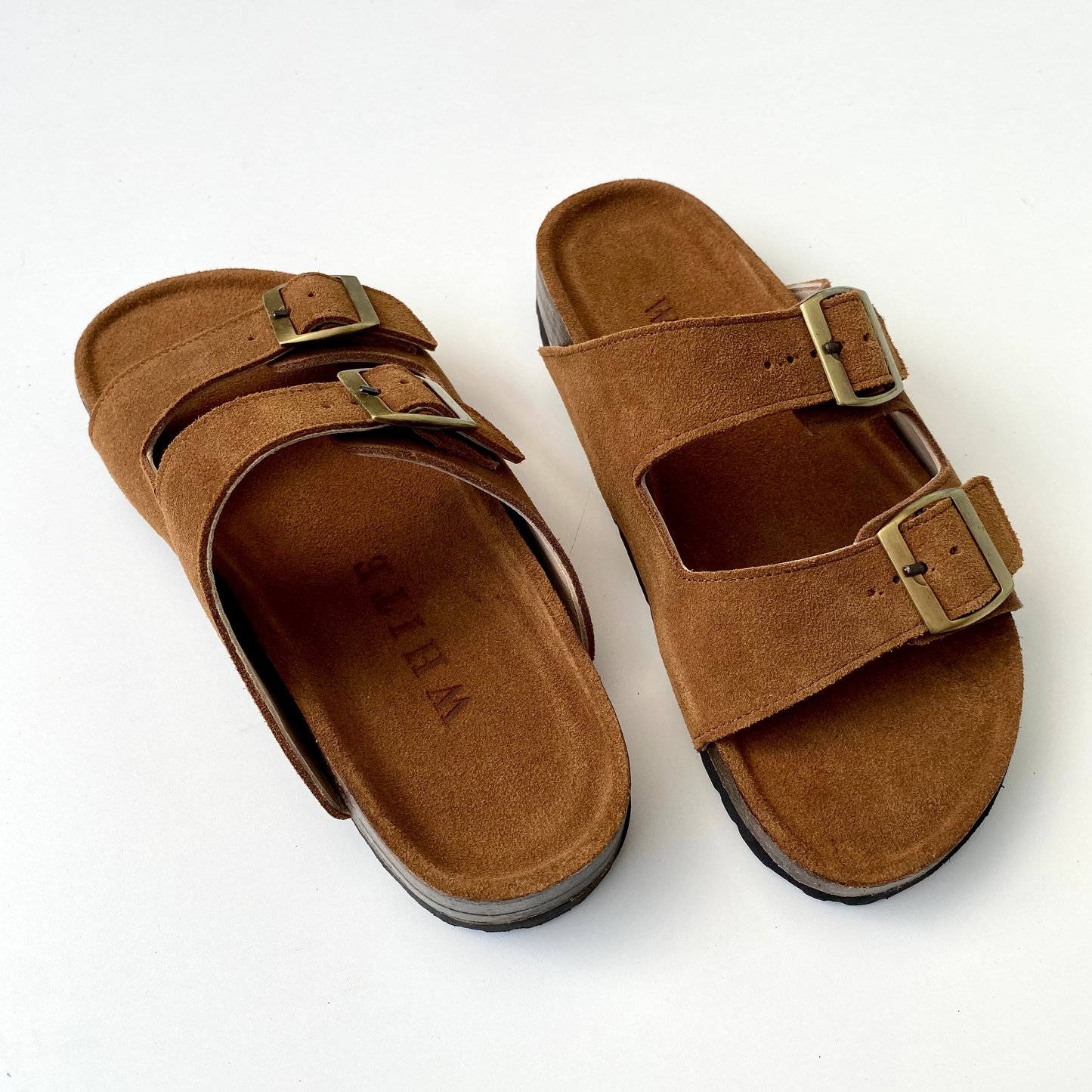 Sandalias Honey en cuero - café