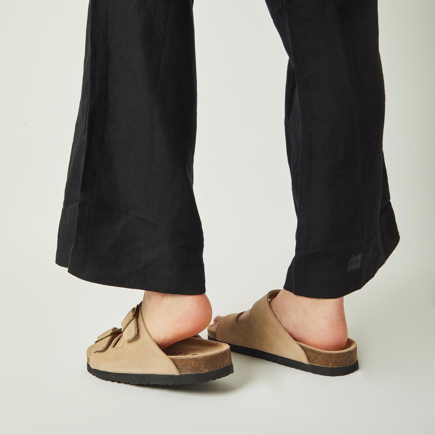 Sandalias Honey en cuero - beige