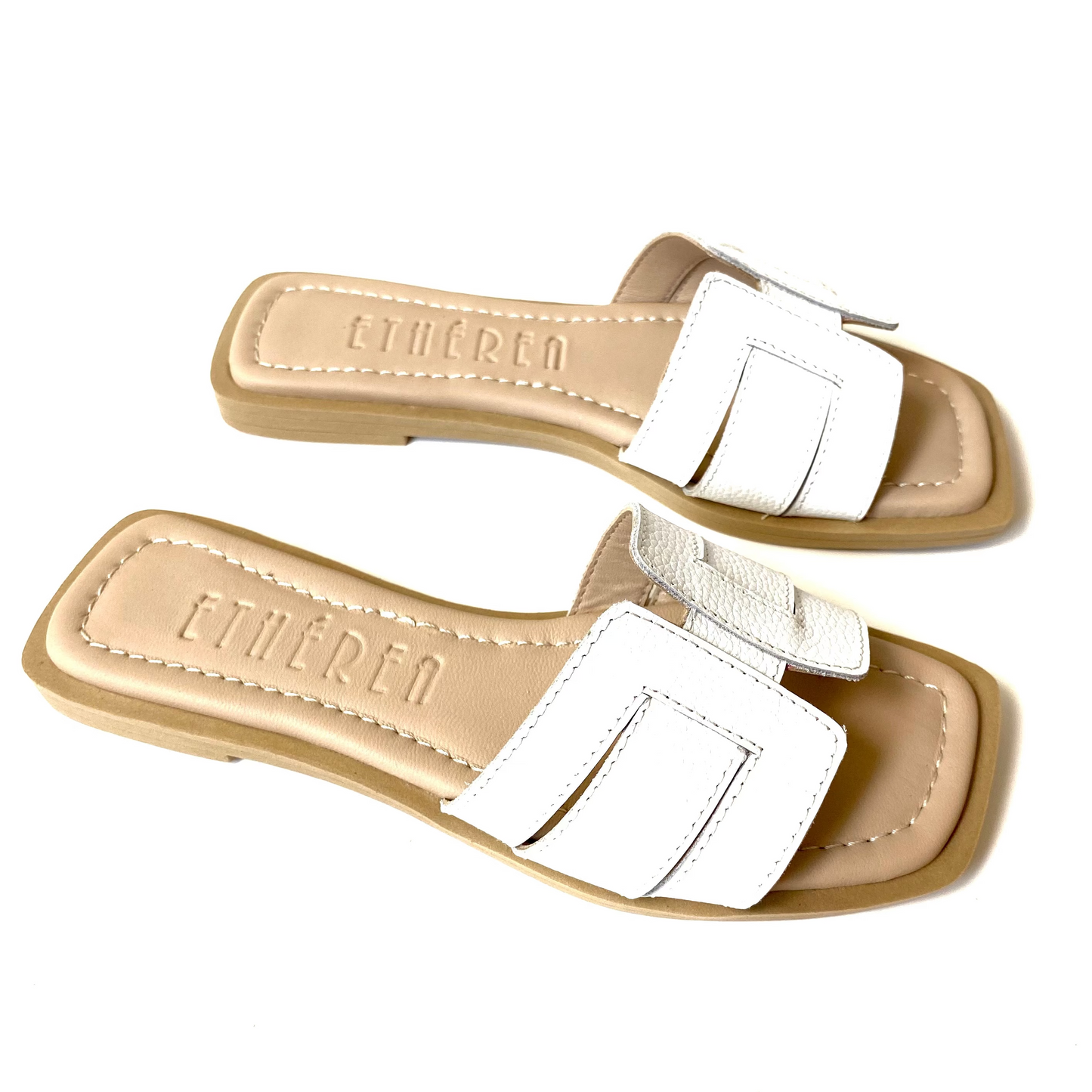 Sandalias Florencia en cuero - Blanco
