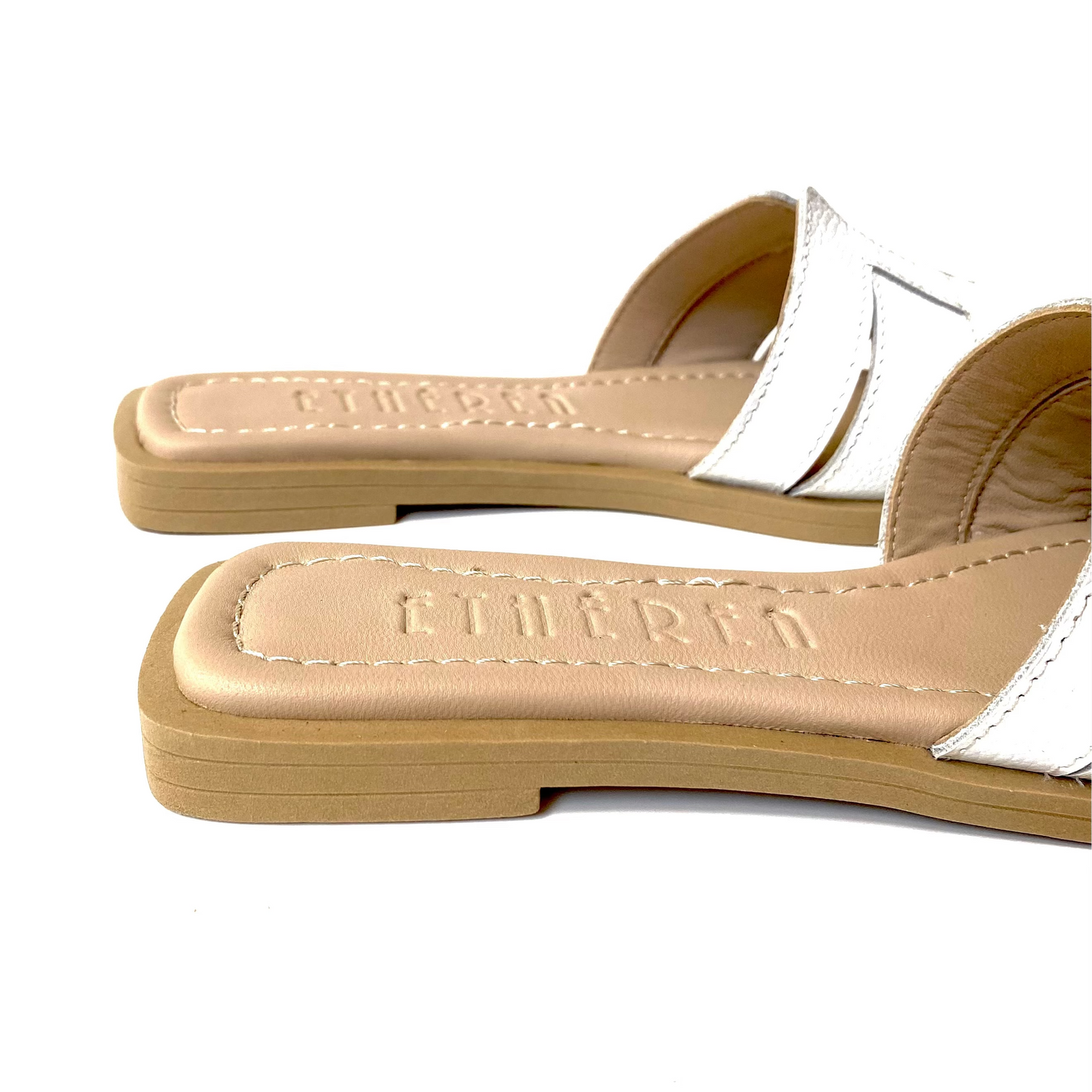 Sandalias Florencia en cuero - Blanco